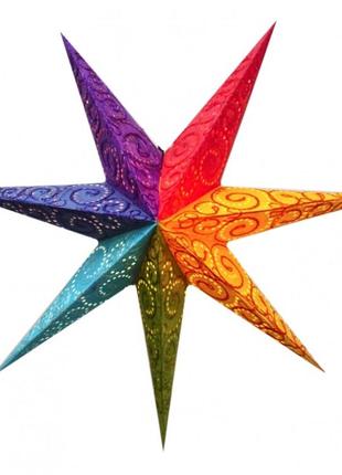Абажур звезда картонная 7 лучей rainbow bm