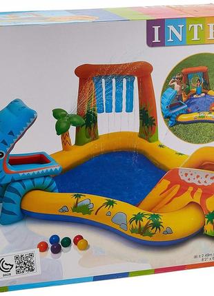 Дитячий надувний ігровий центр динозавр10 фото