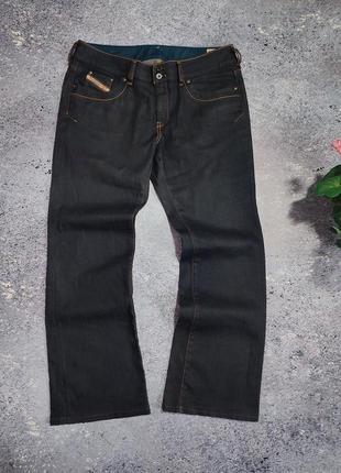 Чорні преміальні широкі штани джинси diesel ronhar italy (оригінал)3 фото
