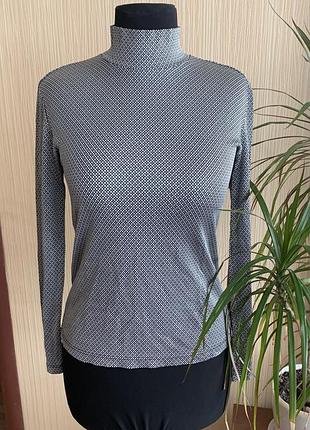 Водолазка гольф базовый искусственный шелк фирменный gap xs/s