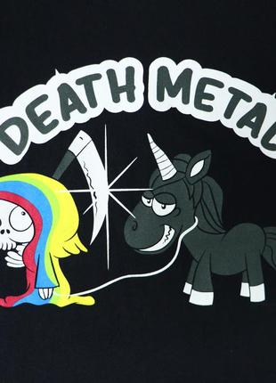 Женская оверсайз мультяшная мерч футболка death metal.  american vintage y2k punk misfits disney comics anime metal rock единорог череп5 фото