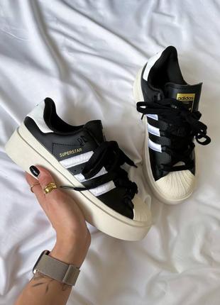 Жіночі кросівки  adidas superstar bonega black/white