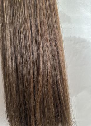 Натуральные каштановые волосы для наращивания