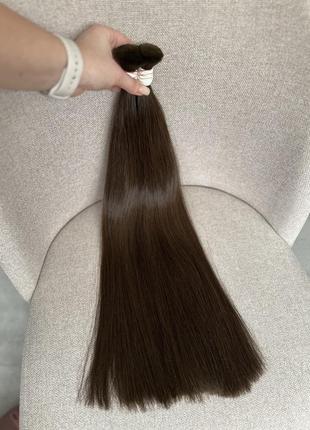 Натуральные каштановые волосы для наращивания