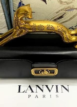 Черная сумка lanvin с кошкой4 фото