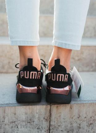 Puma muse metal 🆕 женские кроссовки пума 🆕 черный7 фото