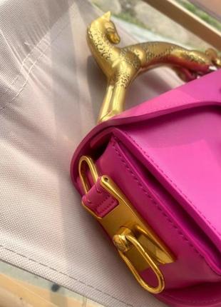 Розовая сумка lanvin с кошкой4 фото