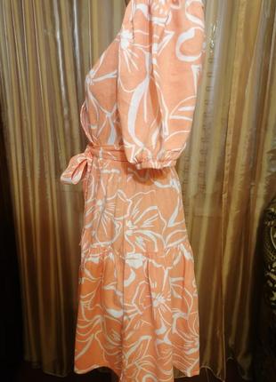 Новое платье от papaya, из натуральной ткани 54% лен, размер s-m3 фото