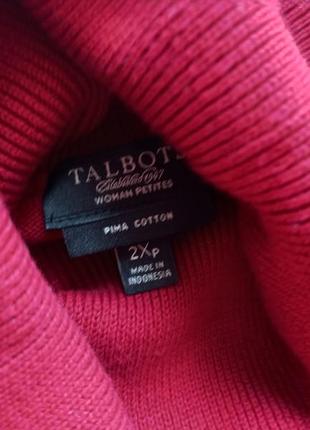 Talbots гольф водолазка 100% pima cotton хлопок m-l размер2 фото
