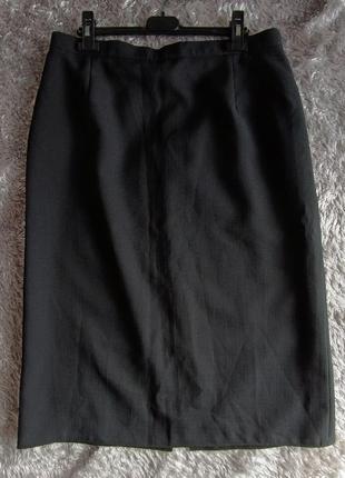 Юбка классическая средней длины, черного цвета, размер 16, m,l,xl3 фото