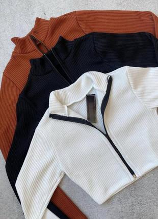 Топ женский укороченный худи кофта замочек