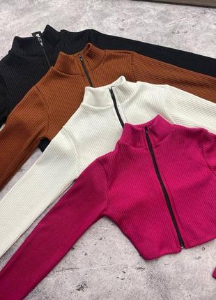 Топ женский укороченный худи кофта замочек