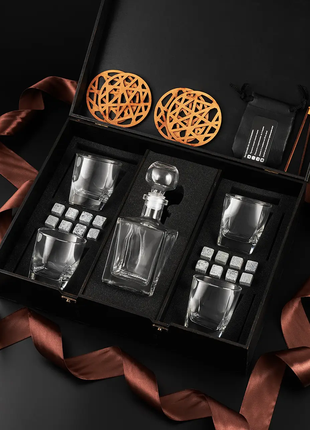 Подарочный набор для охлаждения виски с четырьмя бокалами и графином luminarc sterling 300 мл1 фото