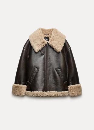 Коллекция zw байкерская куртка с двойной текстурой🤩 zara