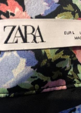 Спідниця zara з квітковим принтом8 фото