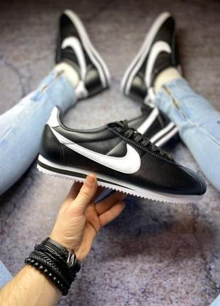Nike cortez black/white 🆕 мужские кроссовки найк 🆕 черные/белые