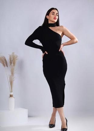 Платье, платье с вырезом, платье в рубчик