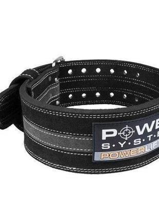 Пояс для пауерліфтингу power system ps-3800  powerlifting шкіряний black/grey line xxl