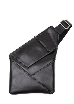 Сумка мужская кожаная черная
