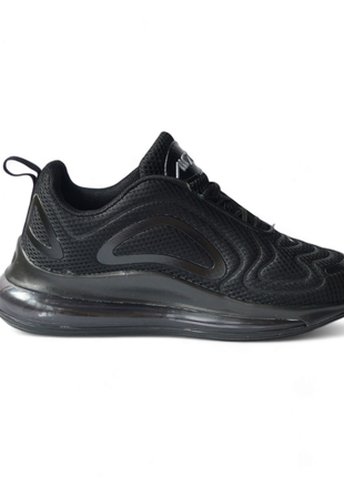 Nike air max 720 черные кроссовки мужские текстильные легкие сетка весенние летние демисезонные отменное качество низкие с баллоном найк аэр макс5 фото