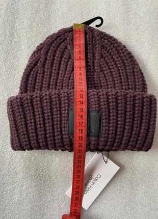 Новая зимняя шапка calvin klein ( ck ribbed knit beanie hat ) с америки10 фото
