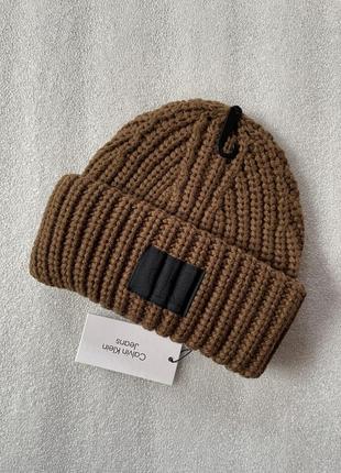 Новая зимняя шапка calvin klein ( ck ribbed knit beanie hat ) с америки4 фото