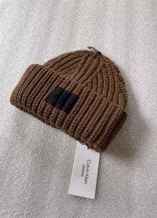 Новая зимняя шапка calvin klein ( ck ribbed knit beanie hat ) с америки9 фото