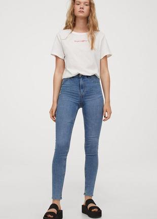 Джинсы super skinny high h&m