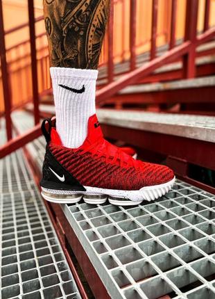 Nike lebron 16 red white/red/black 🆕 мужские кроссовки найк 🆕 зеленые6 фото