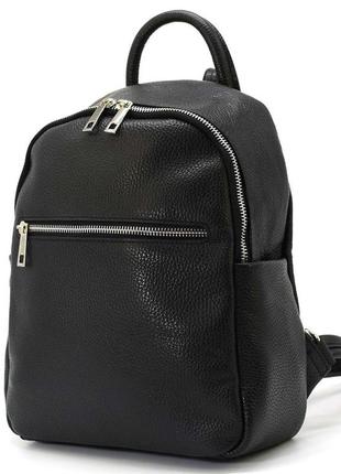 Кожаный женский рюкзак virginia conti italy - 03530_fblack