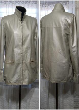 💖👍шикарный удлиненный жакет, куртка из натуральной кожи2 фото