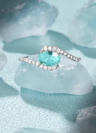 Серебряное кольцо "aqua"