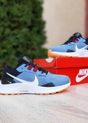 Nike pegasus trail сине черные кроссовки женские найк весенние летние демисезонные демисезон низкие текстильные сетка лёгкие отменные качество4 фото