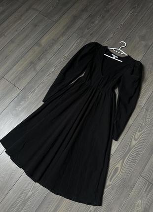 Платье миди черное женское topshop1 фото