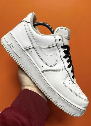 Кожаные оригинальные кроссовки nike white brown 🔥2 фото