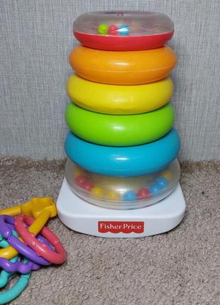 Развивающая игрушка пирамидка, пирамида, сортер fisher-price.2 фото