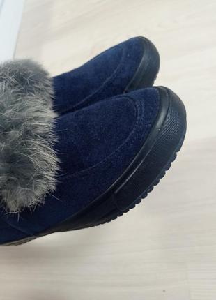 Валянки ботинки короткие замшевые с натуральным мехом benbu.4 фото