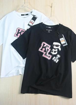 Футболка ikonik varsity tee karl lagerfeld 🤩6 фото