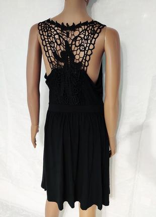 Красиве трикотажне плаття, сарафан з мереживною спиною2 фото
