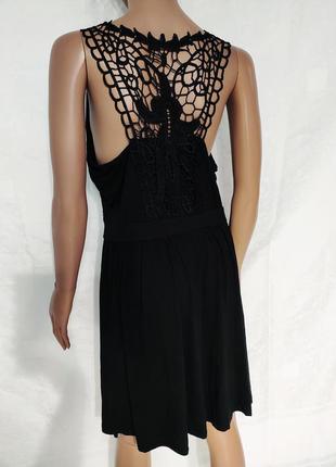 Красиве трикотажне плаття, сарафан з мереживною спиною4 фото