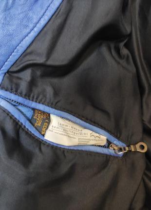 Стильная винтажная оверсайз куртка бомбер из натуральной кожи6 фото