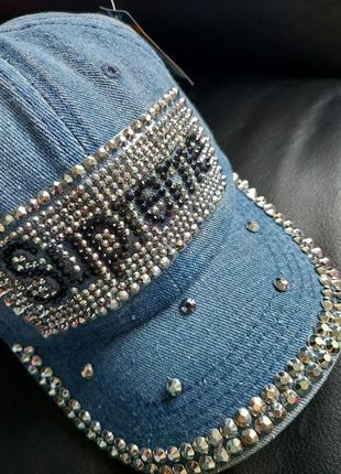 Женская кепка с камнями capri corn (supreme)6 фото