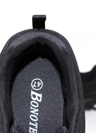 Чоловічі чорні легкі дихаючі кросівки великих розмірів,весняні-осінні,текстильні,не дорогі,бюджетні5 фото
