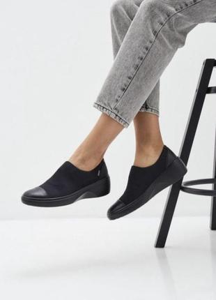 Мокасины оригинал gore-tex ecco soft wedge 470913 гг.38,39,42