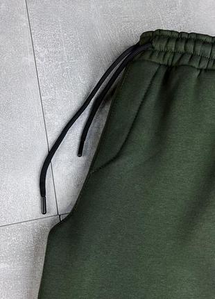 Чоловічий спортивний костюм на весну closer | хакі, олива, зелений ( худі з капюшоном та штани )3 фото