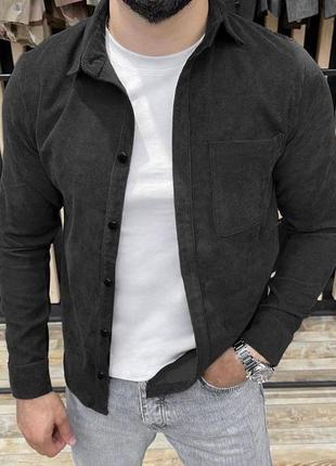 Стильна сорочка з мікровельвету