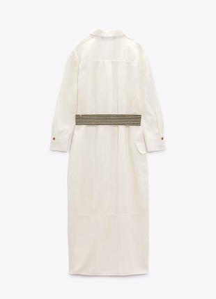 Zara -60% 💛 платье этно льняное роскошное коттон стильное хs, s, м, l3 фото