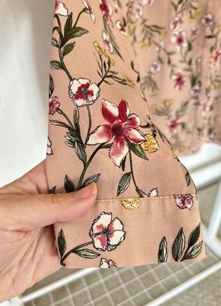 Шифоновая весенняя блуза в цветочный принт 🌸5 фото
