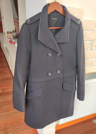 Черное классическое пальто massimo dutti1 фото