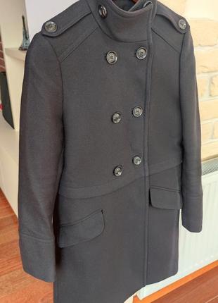 Черное классическое пальто massimo dutti2 фото